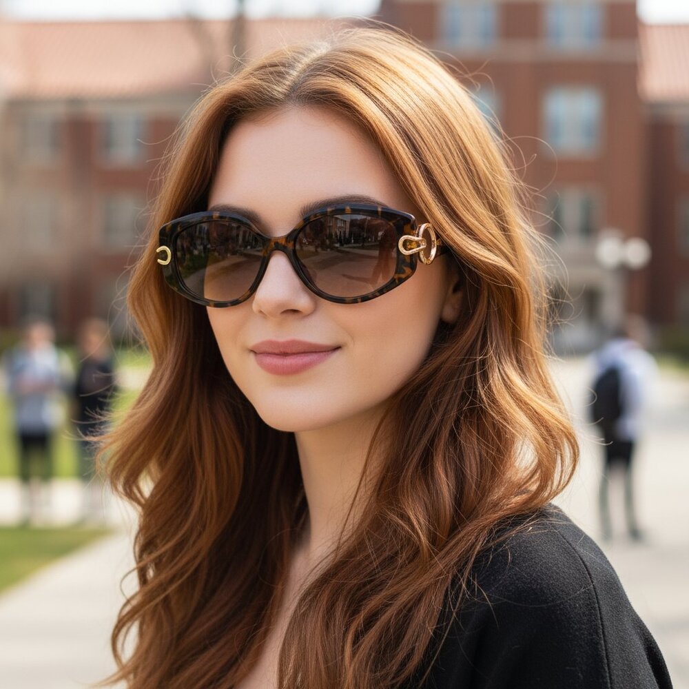 NEW Cosmic Blossom Trendy Designer Style Sunglasses - Tortoise